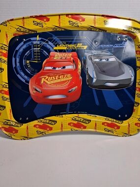 Disney Pixar "Cars Lightning McQueen and Jackson Storm Folding Metal TV Tray
